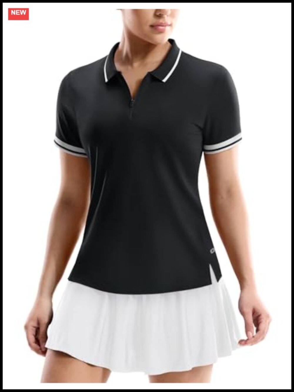 Women's 1/4 Zip Short Sleeve Athletic Polo Shirt UPF 50+ Quick Dry